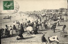 CPA Berck Plage la plage à Mer haute 