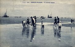 CPA Berck Plage à Maree basse 