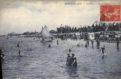 CPA Berck Plage la plage à Maree haute 