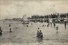 CPA Berck Plage la plage à Maree haute 
