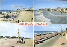 CPSM Berck Plage Pas de Calais la plage l'Esplanade les Chars à voiles 
