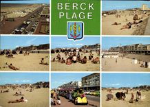 CPSM la Cote d'Opale Berck Plage Pas de Calais esplanade Parmentier et divers aspects de la plage 