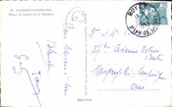 CPA Clermont Ferrand place de Jaude et le Theatre