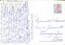 CPSM En avion Au dessus de Chatel Guyon P de D le Splendid le grand hotel et l'hotel du parc