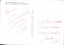 CPSM Clermont Ferrand P de D vue aerienne sur la cathedrale