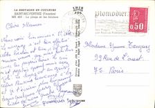 CPSM La Bretagne en Couleur Saint Nic Pentrez Finistere La Plage et Les Falaises