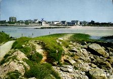 CPSM Le Dossen Finistere promenade de L'Ile de Siek 