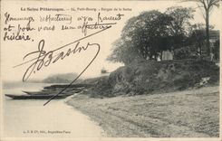 CPA La Seine pittoresque Petit Bourg Berges de la Seine 