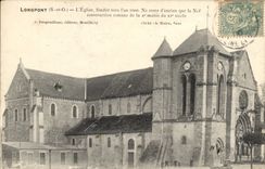 CPA Longpont S et O l'eglise fondee vers l'an 1000 ne reste d'ancien que la Nef construction romane 