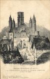 CPA Ancien Montlhery S et O le chateau Fort de Montlhery au XI siecle d'apres une estampe du temps 