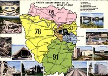 CPSM Ancien departement de la Seine et Oise Paris Yvelines Essonne Hauts de Seine Seine Saint Denis 