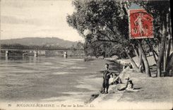 CPA Boulogne sur Seine Vue sur la Seine