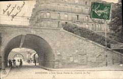 CPA Asnieres Les Deux Ponts du Chemin de Fer