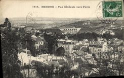 CPA Meudon Vue generale vers Paris