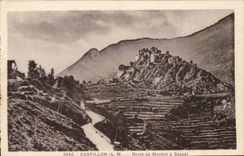 CPA Castillon Route de Menton a Sospel