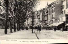 CPA Cannes La Rue Felix Faure et les Allees