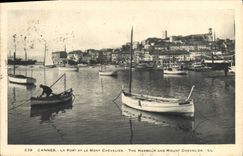 CPA Cannes Le Port et le Mont Chevalier