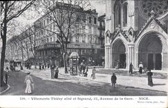 CPA Vetements Thiery aine et Sigrand Avenue de la Gare Nice