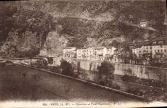 CPA Breil Quartier et Pont Superieur