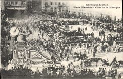 CPA Carnaval de Nice Place Massena Char de la Musique