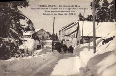 CPA Peira Cava Environs de Nice Sports d'Hiver Entree du Village