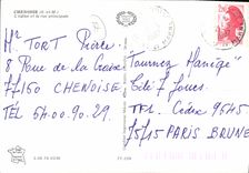 CPSM Chenoise l'Eglise et la rue principale