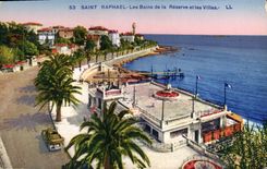 CPA Saint Raphael Les Bains de la Reserve et les Villas