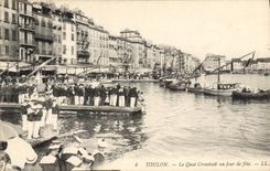 CPA Toulon Quai Cronstadt in jour de fete