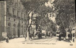 CPA Toulon Boulevard de Strasbourg et le Theatre