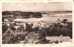 CPA Ile de Porquerolles vue generale