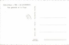 CPA Cote d'Azur le Lavandou vue generale et la plage