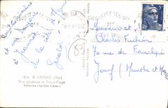 CPA St Raphael Var vue generale et Frejus Plage