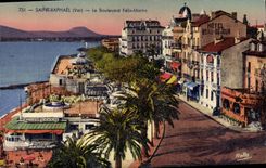 CPA Saint Raphael Var Le Boulevard Felix Martin 