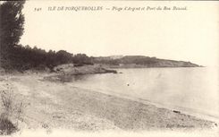 CPA Ile de Porquerolles Plage d'Argent et Port du Bon Renaud 