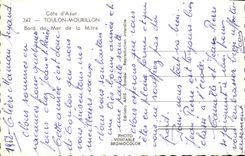 CPA Cote d'Azur Toulon Mourillon Bord de Mer de la Mitre 