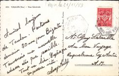 CPA Toulon Var Vue Generale 