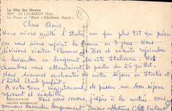 CPA La Cote des Maures Le Lavandou Var La Plage et l'Hotel Residence Beach 