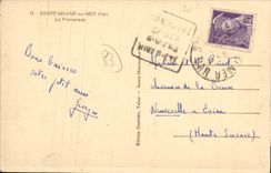 CPA Sainte Maxime sur Mer Var La Promenade