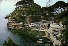 CPSM Reflets de France Cote d'Azur Au Cap Brun environs de Toulon Le Port de Mejean Les cabanes des 