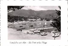 CPSM La Corniche des Maures Cavalaire sur Mer Var Le Port et la Plage 