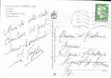 CPSM La Cote d'Azur Bandol Var Le Quai La Plage Rene Cros Vue generale