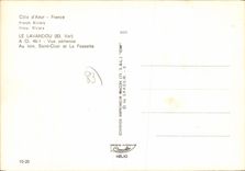 CPSM Cote d'Azur French Riviera Le Lavandou Var Vue aerienne Au loin Saint Clair et La Fossette