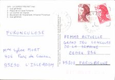 CPSM La Garde Freinet Var Vue generale Place de la Claire Fontaine 