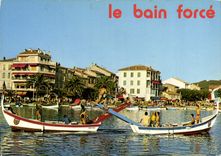 CPSM Sanary Les Joutes la force l'adresse ou le bain force 