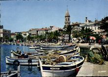 CPSM Reflets de la Cote D'Azur Sanary Var Les Quais du Port 