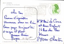 CPSM Bandol Le Quay Ch de Gaulle 