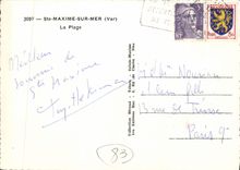 CPSM Ste Maxime sur Mer Var La Plage