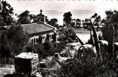 CPSM Corniche des Maures Le Rayol Var L'Eglise et vue sur les Iles d'Or 