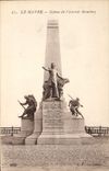 CPA Le Havre statue de l'Amiral Mouchez 