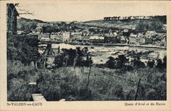 CPA St Valery en Caux Quais d'Aval et du Havre 